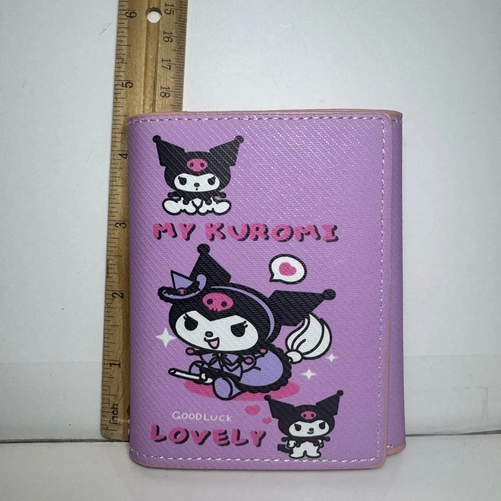 Sanrio Purple Kuromi Tri-fold Wallet NWT Hello Kitty Friends